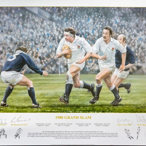 Signed Rugby Grand Slam 1980 Print