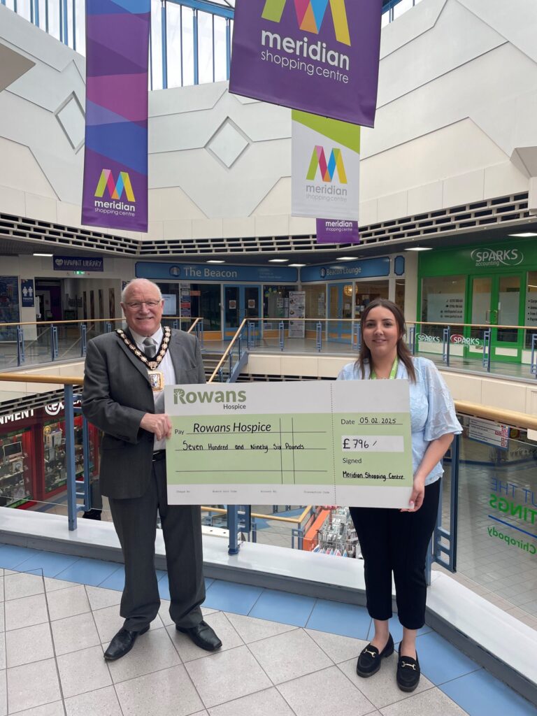 Meridian Cheque Meridian Shopping Centre - Rowans Hospice