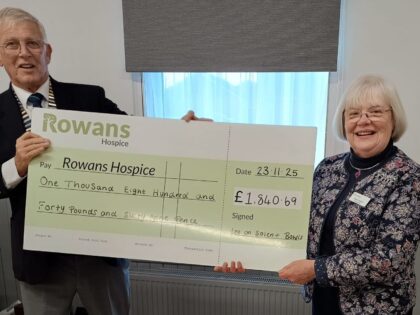Lee on the Solent Bowls Club cheque presentation
